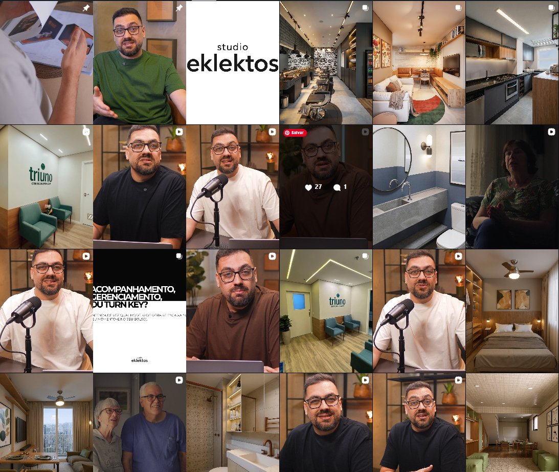 Feed do Instagram @studioeklektos